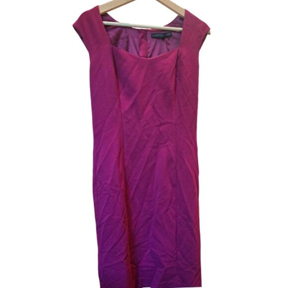 White House Black Market Sheath Dress in Burgundy – EUC Size 6 - Picture 3 of 3